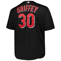 Men's Mitchell & Ness Ken Griffey Jr. Black Cincinnati Reds Big Tall Cooperstown Collection Batting Practice Replica Jersey