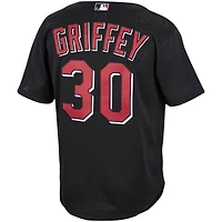 Mitchell & Ness pour homme Ken Griffey Jr. Black Cincinnati Reds Cooperstown Collection Mesh Batting Practice Button-Up Jersey