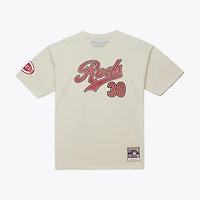 Men's Mitchell & Ness Ken Griffey Jr. Cream Cincinnati Reds Cooperstown Collection Throwback Name Number T-Shirt