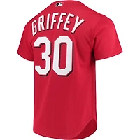 Men's Mitchell & Ness Ken Griffey Jr. Cincinnati Reds Cooperstown Collection Mesh Batting Practice Button-Up Jersey