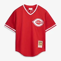 Maillot d'entraînement authentique Mitchell & Ness Pete Rose rouge des Reds de Cincinnati pour homme