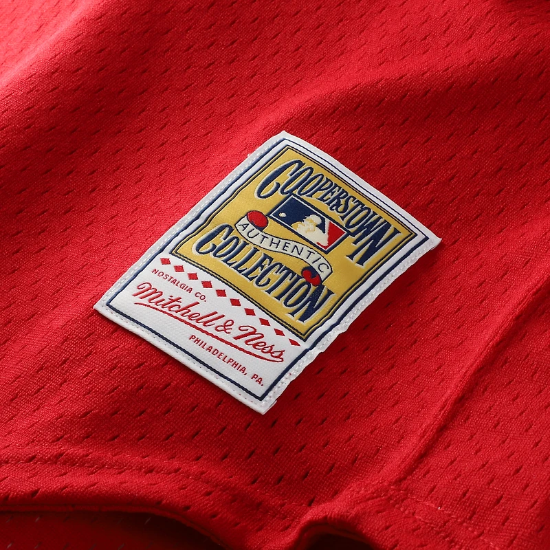 Men's Mitchell & Ness Pete Rose Red Cincinnati Reds Authentic Batting Practice Jersey
