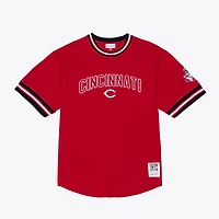 T-shirt Mitchell & Ness rouge Cincinnati Reds Wild Pitch Ringer pour homme
