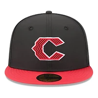 Casquette ajustée New Era noire et rouge Cincinnati Reds 2026 City Connect pour homme, modèle 59FIFTY.