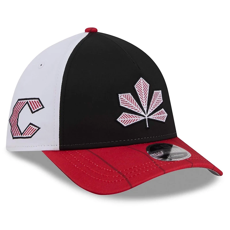 Men's New Era Black/Red Cincinnati Reds 2026 City Connect M-Crown A-Frame 39THIRTY Flex Hat