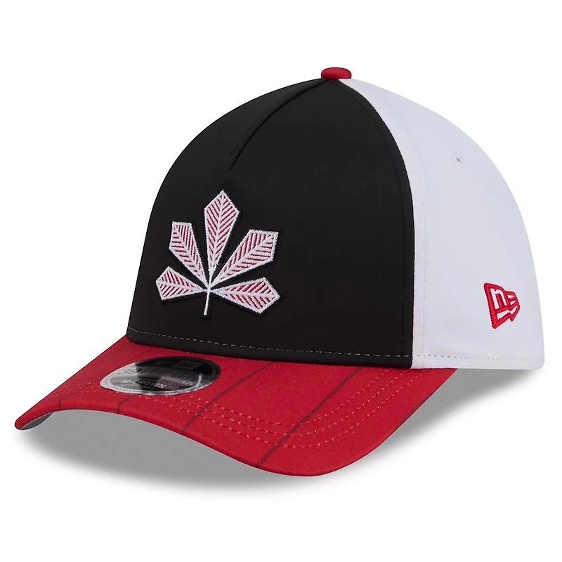 Casquette New Era Flex noire et rouge Cincinnati Reds 2026 City Connect M-Crown A-Frame 39THIRTY pour homme