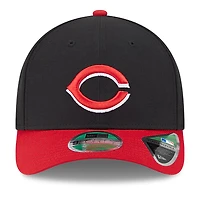 Men's New Era  Black/Red Cincinnati Reds Player Replica 9FORTY Adjustable Hat