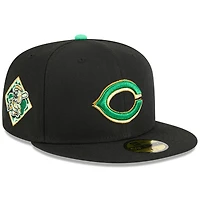 Casquette ajustée New Era noire pour homme Cincinnati Reds 2026 Saint-Patrick 59FIFTY