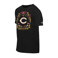 Men's New Era Black Cincinnati Reds Día de los Muertos T-Shirt