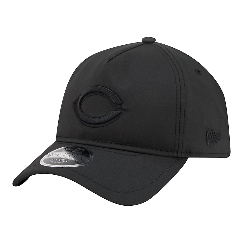 Casquette ajustable New Era noire Cincinnati Reds Injection Apex 9FORTY pour homme