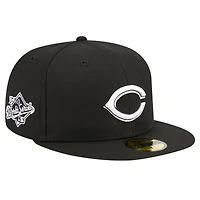 Casquette ajustée 59FIFTY noire avec logo des Cincinnati Reds New Era pour homme