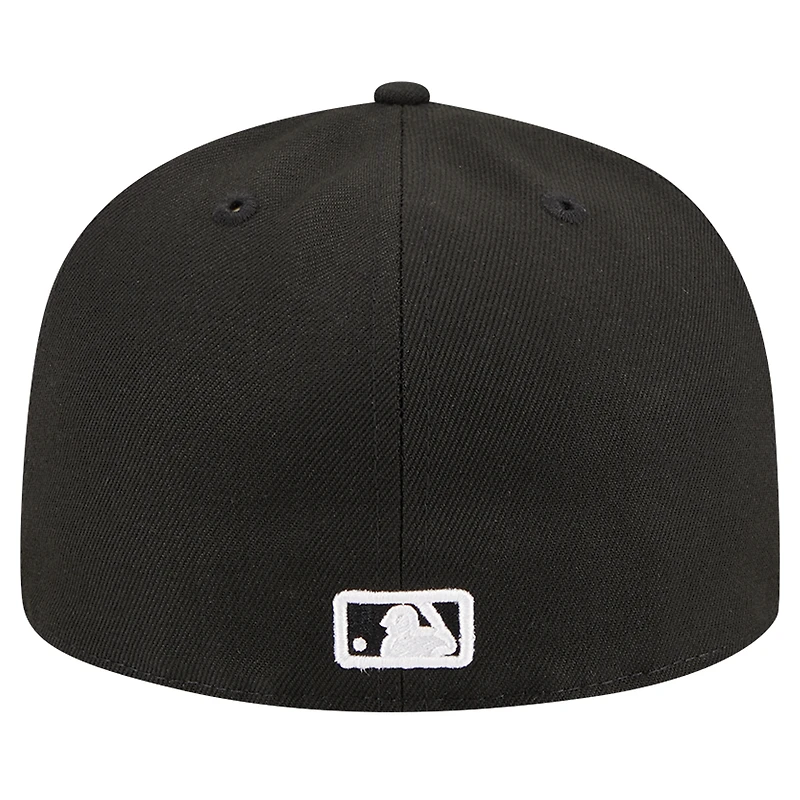 Men's New Era Black Cincinnati Reds Logo 59FIFTY Fitted Hat