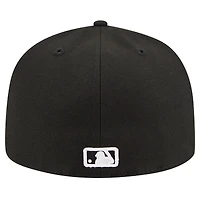 Men's New Era Black Cincinnati Reds Logo 59FIFTY Fitted Hat