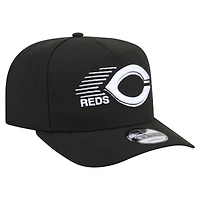 Men's New Era  Black Cincinnati Reds Motion A-Frame 9FIFTY Snapback Hat