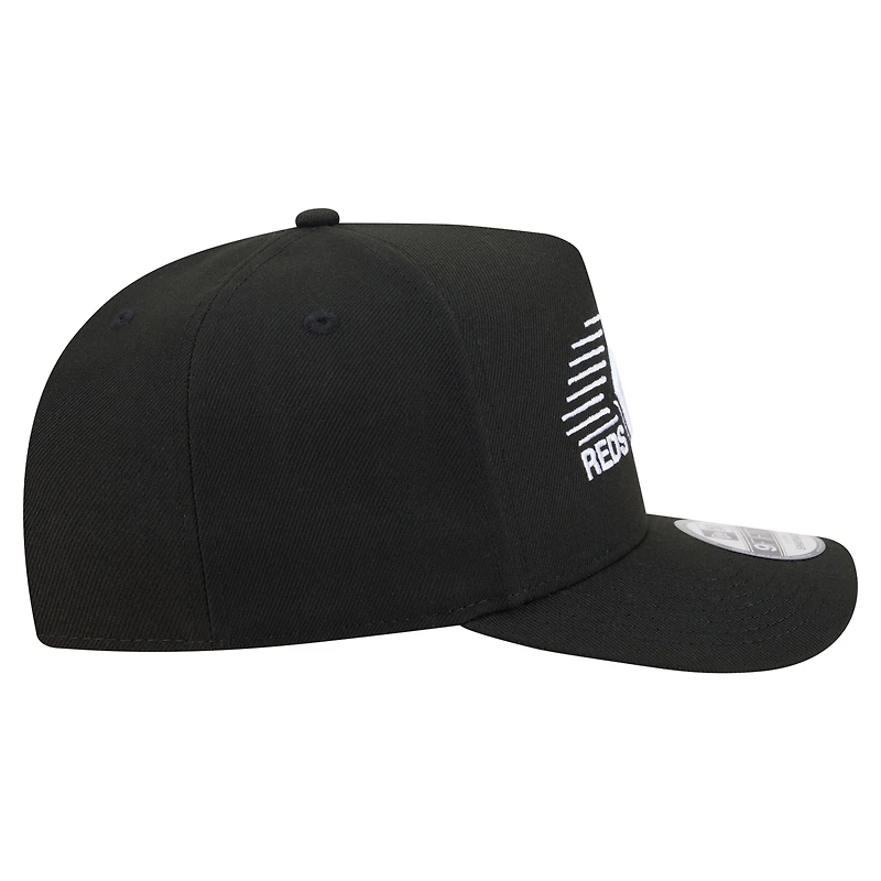 Men's New Era  Black Cincinnati Reds Motion A-Frame 9FIFTY Snapback Hat
