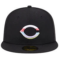 Casquette ajustée 59FIFTY noire pour homme Cincinnati Reds New Era