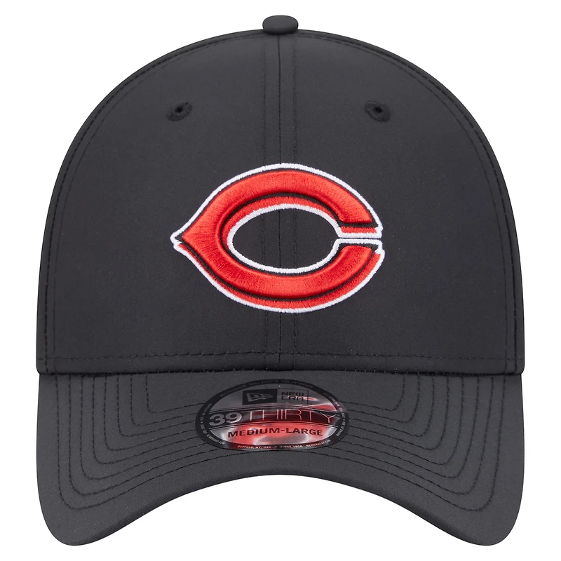 Men's New Era  Black Cincinnati Reds Night 39THIRTY Flex Hat