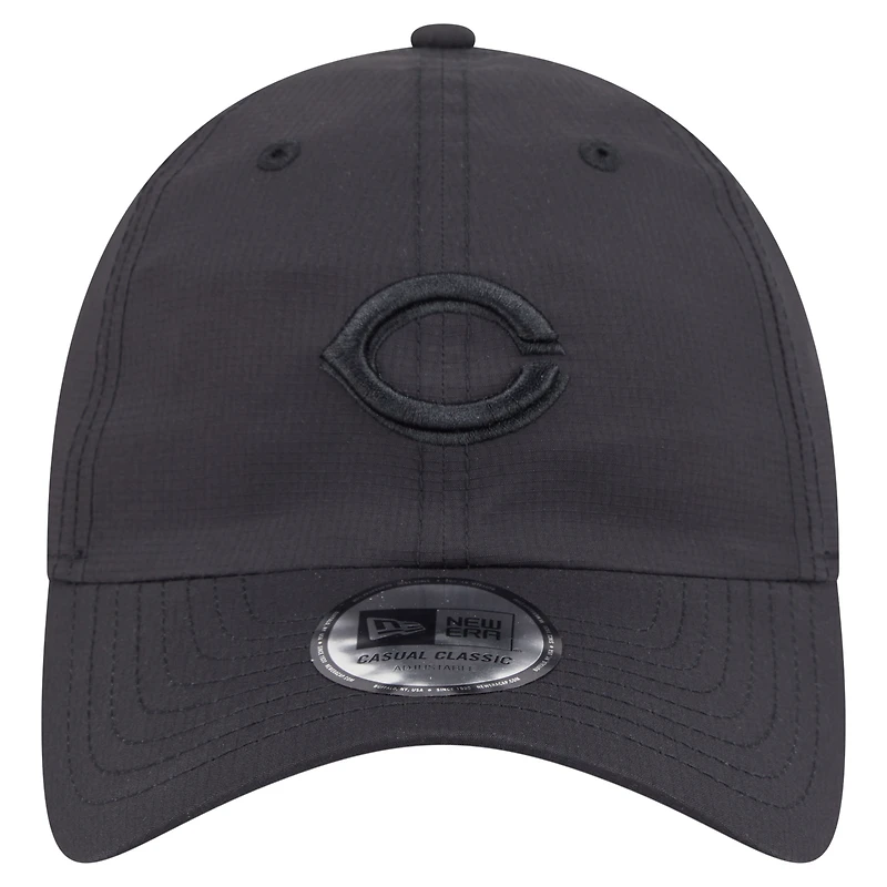 Casquette ajustable classique décontractée New Era noire des Reds de Cincinnati en ripstop pour homme