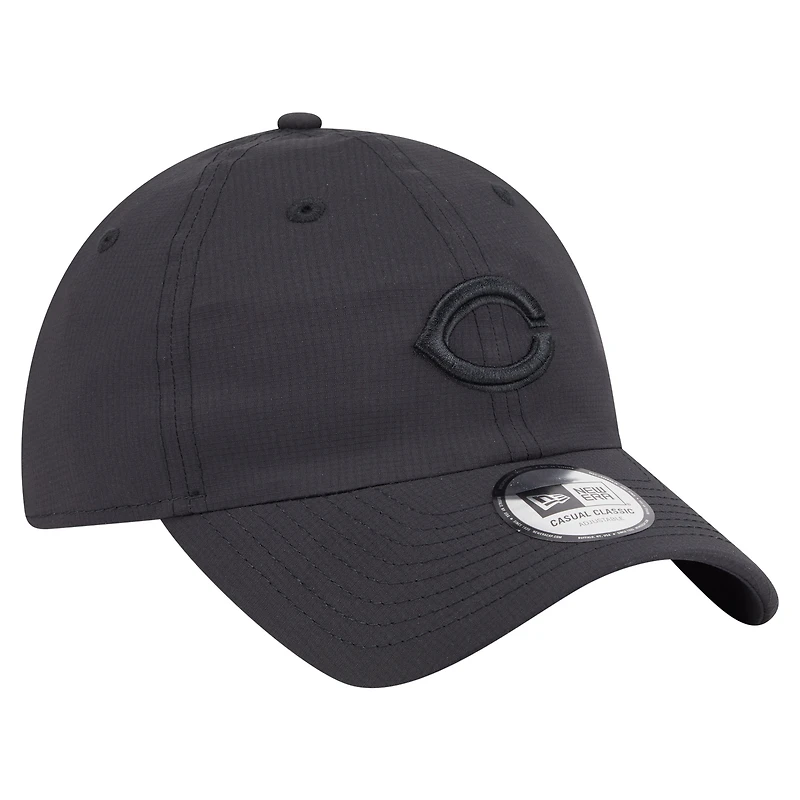 Casquette ajustable classique décontractée New Era noire des Reds de Cincinnati en ripstop pour homme