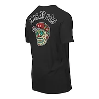 T-shirt noir New Era pour homme avec motif Sugar Skulls des Cincinnati Reds