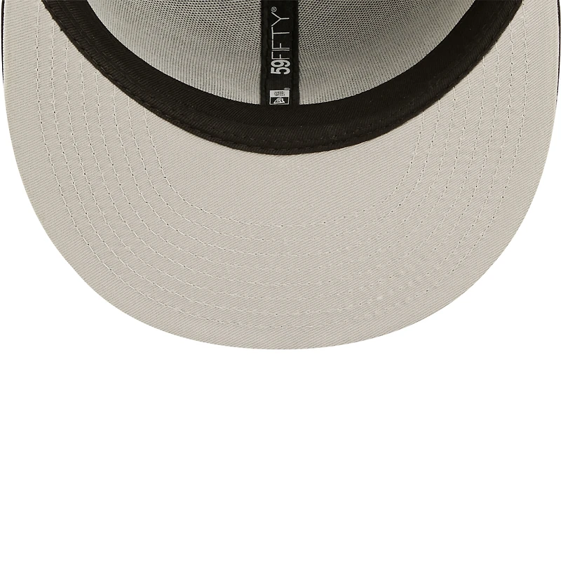 Men's New Era Black Cincinnati Reds Team Logo 59FIFTY Fitted Hat