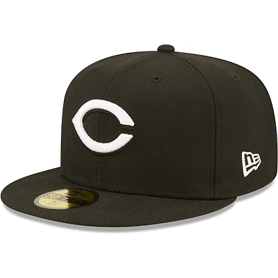 Casquette ajustée 59FIFTY avec logo de l'équipe des Cincinnati Reds New Era pour homme, noire