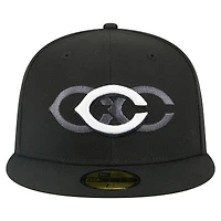 Men's New Era Black Cincinnati Reds Tri-Hit 59FIFTY Fitted Hat