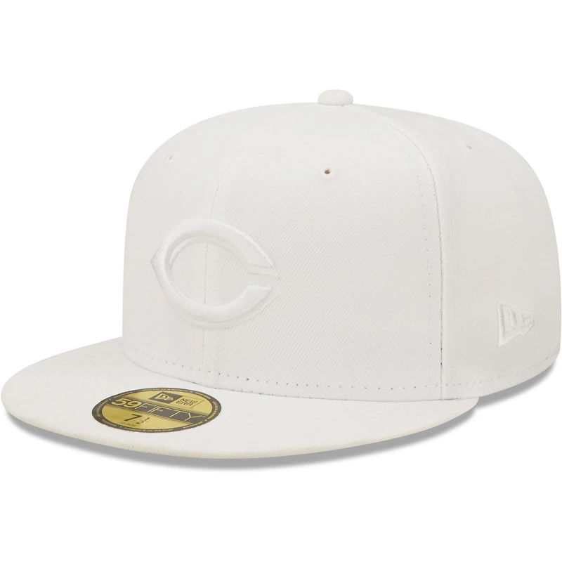 Men's New Era Cincinnati Reds White on 59FIFTY Fitted Hat