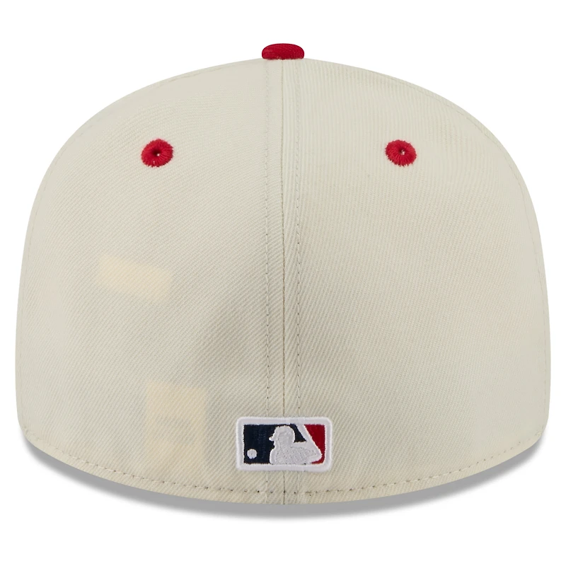 Men's New Era Cream/Red Cincinnati Reds USA 250 Fourth of July Low Profile 59FIFTY Fitted Hat