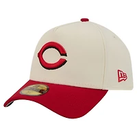 Men's New Era  Cream Cincinnati Reds Chrome A-Frame 59FORTY Fitted Hat