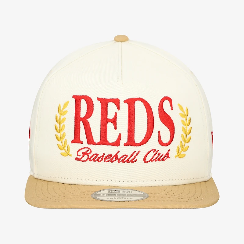 Casquette snapback New Era crème Cincinnati Reds Club 9FIFTY pour homme