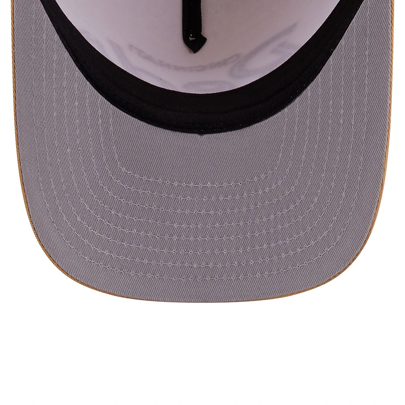 Men's New Era Cream Cincinnati Reds Herringbone 9FIFTY A-Frame Snapback Hat
