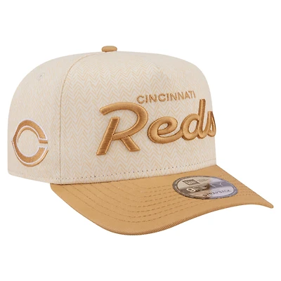 Casquette snapback New Era crème Cincinnati Reds 9FIFTY à chevrons pour homme