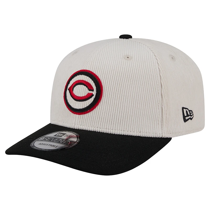 Men's New Era Cream Cincinnati Reds Loyal 9SEVENTY Adjustable Hat