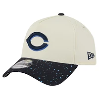 Casquette ajustable New Era 9FORTY crème pour homme des Cincinnati Reds Speckle A-Frame
