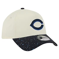 Casquette ajustable New Era 9FORTY crème pour homme des Cincinnati Reds Speckle A-Frame