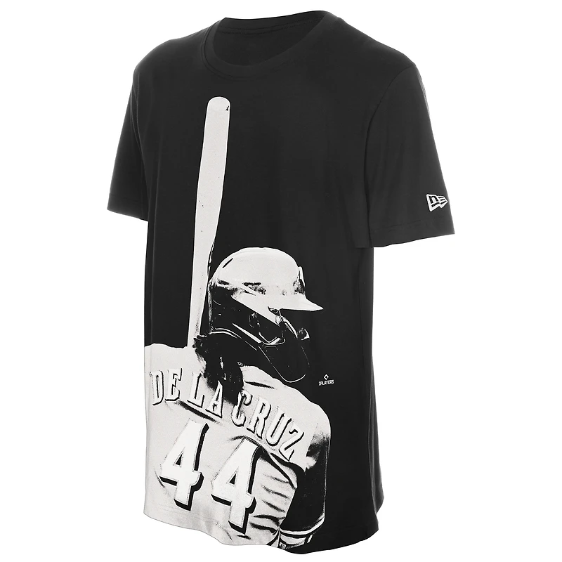 Men's New Era Elly De La Cruz Black Cincinnati Reds Oversized Graphic T-Shirt