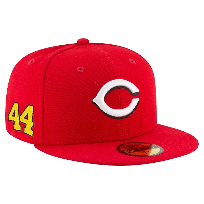 Casquette ajustée New Era Elly De La Cruz rouge Cincinnati Reds 2025 Player’s Weekend 59FIFTY pour homme