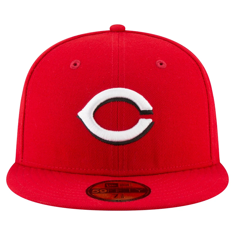 Casquette ajustée New Era Elly De La Cruz rouge Cincinnati Reds 2025 Player’s Weekend 59FIFTY pour homme