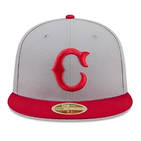Casquette ajustée New Era 59FIFTY grise et rouge pour homme, Cincinnati Reds, Temple de la renommée du baseball 2026