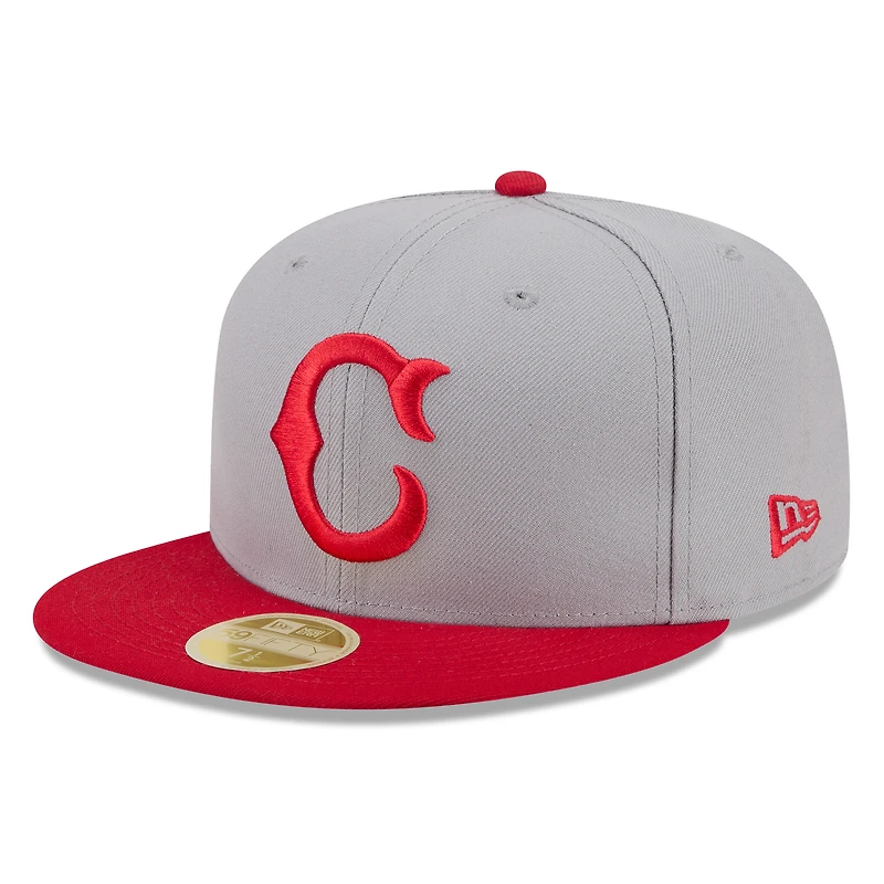 Men's New Era Gray/Red Cincinnati Reds 2026 Baseball Hall of Fame 59FIFTY Fitted Hat