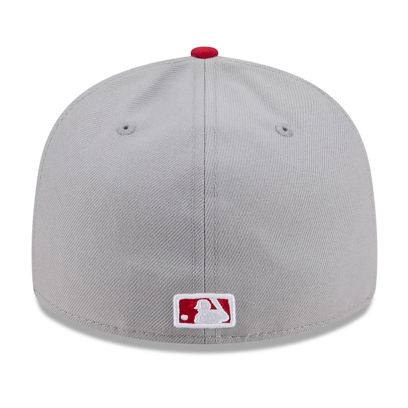 Men's New Era Gray/Red Cincinnati Reds 2026 Baseball Hall of Fame 59FIFTY Low Profile Fitted Hat