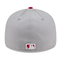 Men's New Era Gray/Red Cincinnati Reds 2026 Baseball Hall of Fame 59FIFTY Low Profile Fitted Hat