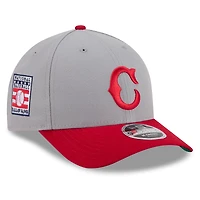 Men's New Era Gray/Red Cincinnati Reds 2026 Baseball Hall of Fame 9FORTY M-Crown Adjustable Hat