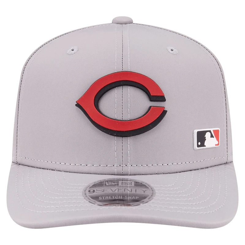 Men's New Era Gray Cincinnati Reds Laser Perforated 9SEVENTY Adjustable Hat