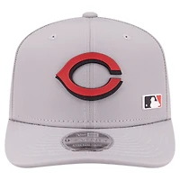 Men's New Era Gray Cincinnati Reds Laser Perforated 9SEVENTY Adjustable Hat
