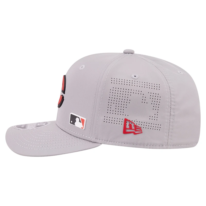 Men's New Era Gray Cincinnati Reds Laser Perforated 9SEVENTY Adjustable Hat