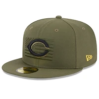 Men's New Era  Green Cincinnati Reds 2023 Armed Forces Day On-Field 59FIFTY Fitted Hat