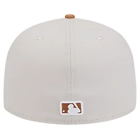 Men's New Era Khaki/Brown Cincinnati Reds Two-Tone Color Pack 59FIFTY Fitted Hat