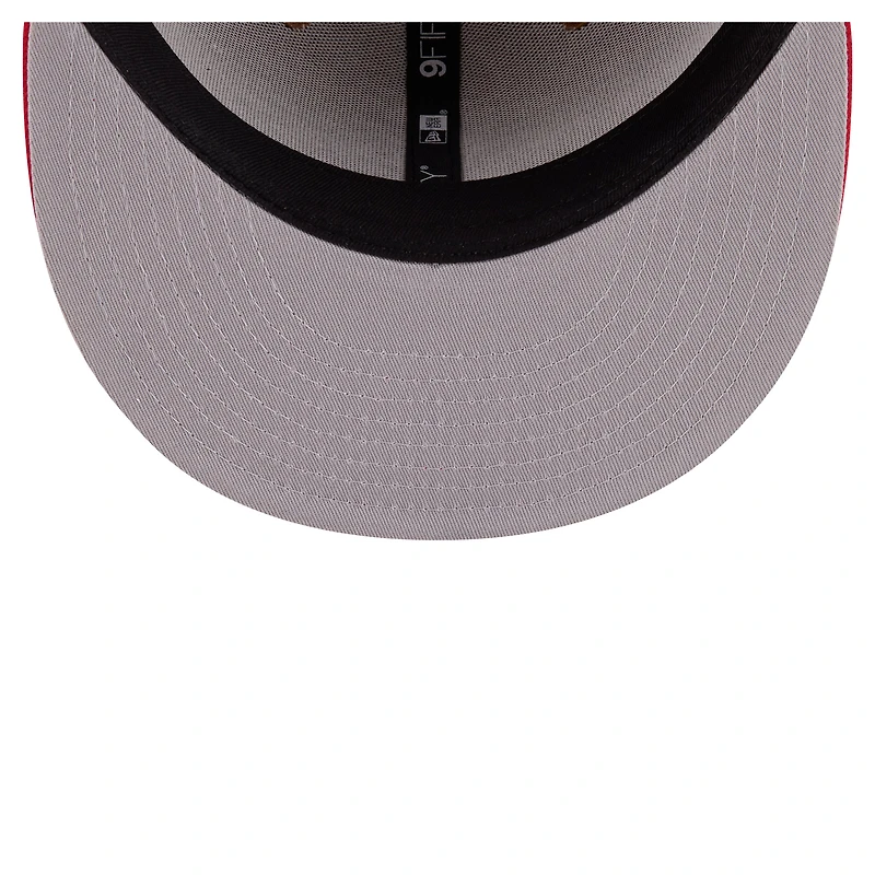 Men's New Era Khaki/Red Cincinnati Reds Ice Cream 9FIFTY Snapback Hat